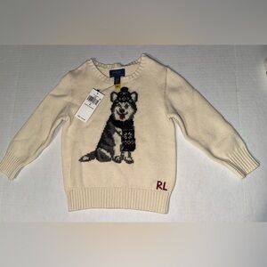 Polo Ralph Lauren Boy's Husky Intarsia Sweater, Size 3T